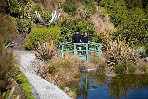 Queenstown Plunket President with gardener Mike Henry.